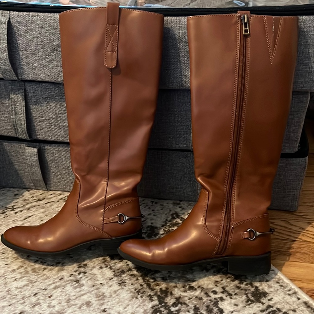 Sam & Libby riding boots. Faux leather. Only worn handful times. Great condition